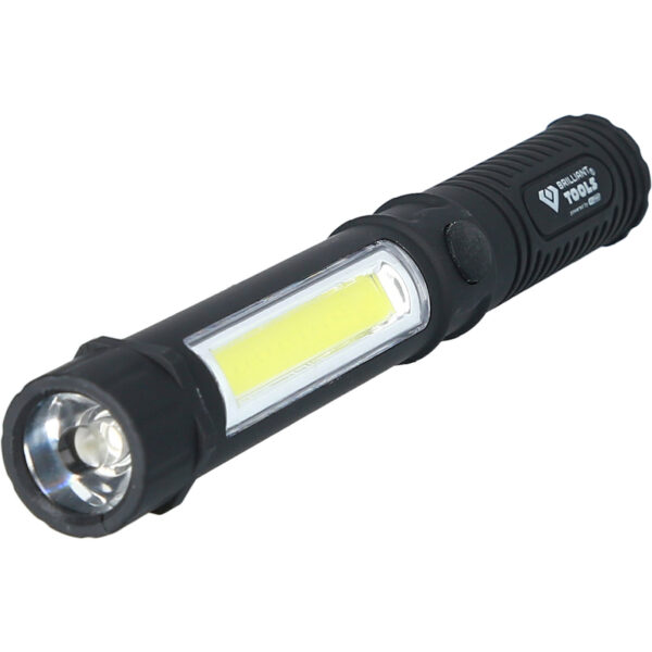 Brilliant Tools COB-Taschenlampe 2 in 1 Arbeitslampe, Werkstattleuchte mit 140 Lumen und Magnetfuß – Bild 2