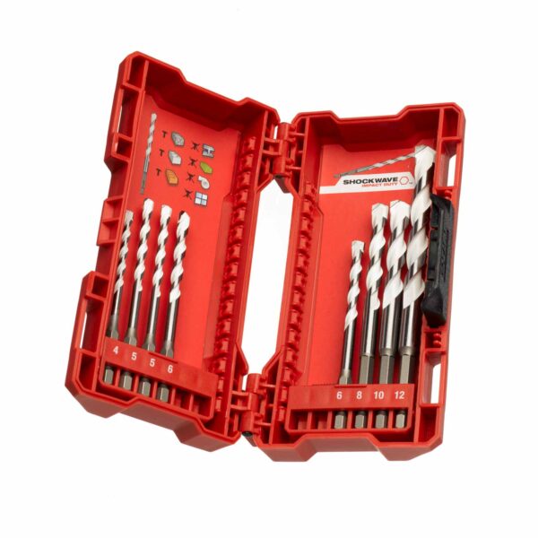 Milwaukee Multimaterial-Bohrer-Set 1/4" Hex mit Hartmetall Spitze, Metall, Alu, Holz, Stein, 8-teilig – Bild 2