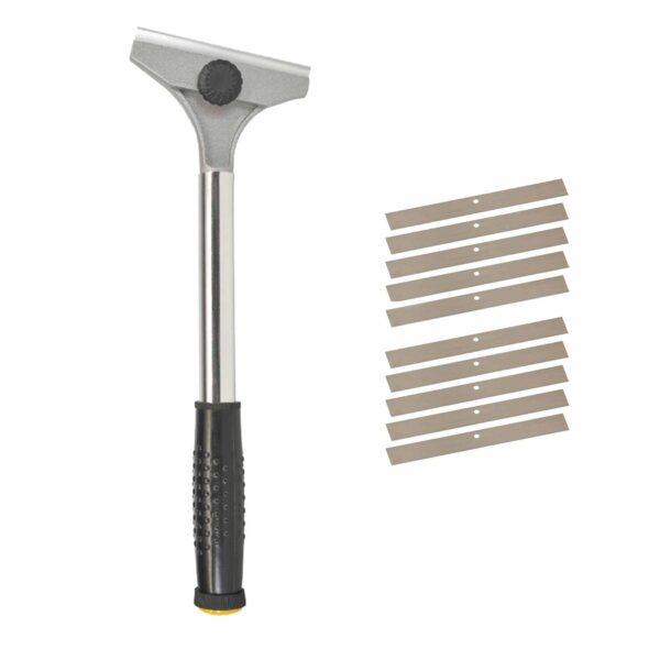 HaWe Tapetenschaber 80.022 Tapetenentferner, Bodenschaber, Teppichschaber für hartnäckige Rückstände, 310mm inkl. Ersatzklingen – Bild 2