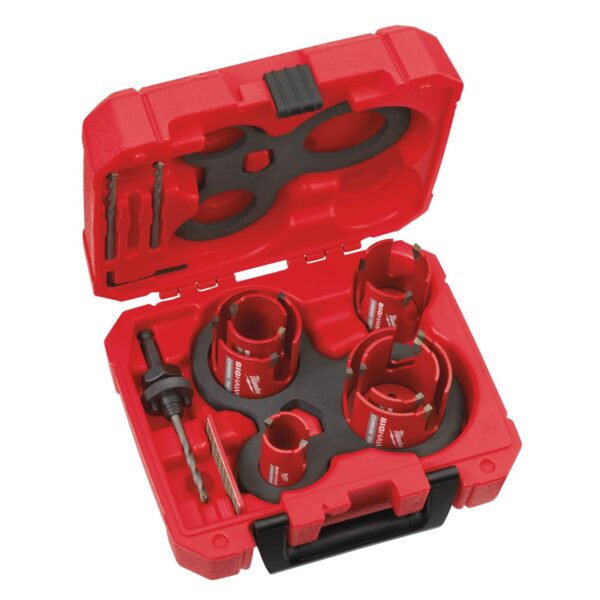 Milwaukee Multimaterial-Lochsäge Set zum Bohren von Holz, Kalksandstein, Porenbeton und Ziegel, inkl. Zubehör 10-teilig – Bild 2