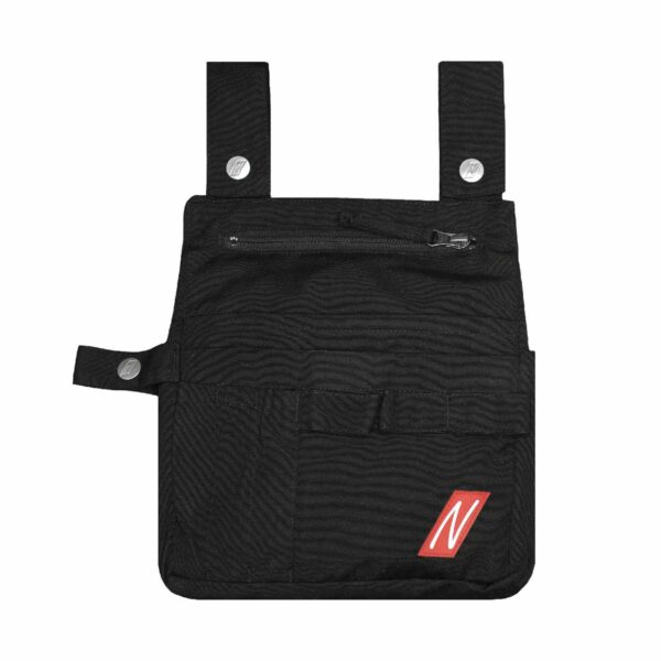 Nitras Werkzeugtasche, Canvas, Gürteltasche, Werkzeuggürtel, Handwerker, besonders viel Platz, schwarz – Bild 2