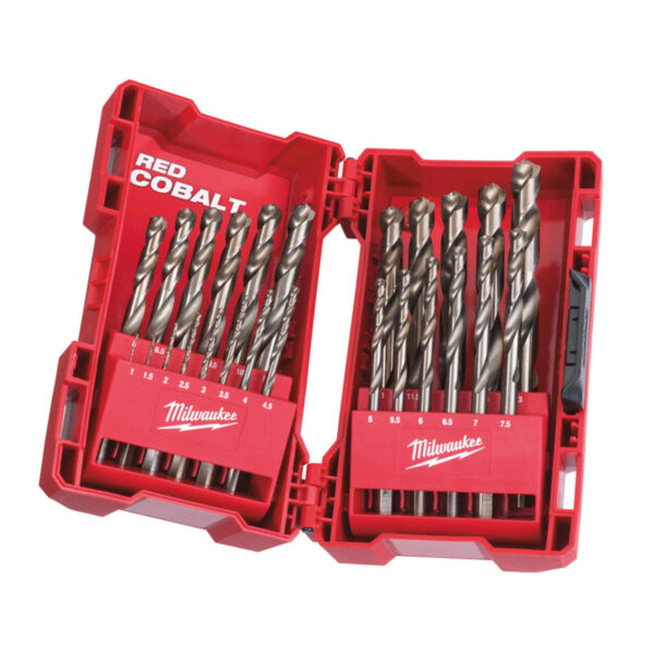 Milwaukee Metallbohrer HSS-G Red Cobalt Hochlegiert Stahlbohrer Eisenbohrer 1-13mm 25-teilig – Bild 2