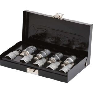 KS-Tools Bit-Stecknuss-Satz 1/2" Innensechskant 9-teilig, 4 - 17mm, KFZ-Werkzeug, kurze Ausführung