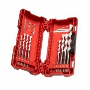 Milwaukee Multimaterial-Bohrer-Set 1/4" Hex mit Hartmetall Spitze, Metall, Alu, Holz, Stein, 8-teilig
