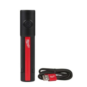 Milwaukee USB-Akku-Taschenlampe IR FL500, Handlampe, Arbeitsleuchte mit 500 Lumen und 100m Strahlkraft - 4V