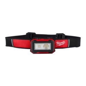 Milwaukee USB-Akku-Stirnlampe IRHL450, Kopflampe, Taschenlampe, Leuchte, 3 Beleuchtungsmodi - 4V