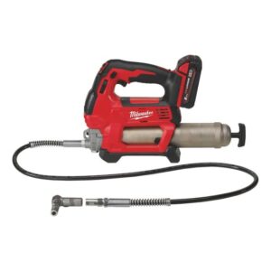 Milwaukee Akku-Fettpresse M18 GG-201C, 690 bar Auspressdruck, 400g Fassungsvermögen, inkl. Akku und Ladegerät, 2Ah, 18V