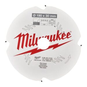 Milwaukee Kreissägeblatt 4932471380 sauberer Schnitt für Faserzement, extra dünnes Sägeblatt - 190x30mm