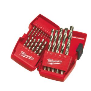 Milwaukee Metallbohrerkassette HSS-G THUNDERWEB DIN 338, Spiralbohrer, Stahlbohrer, 800 N/mm² Zugfestigkeit, 19-teilig