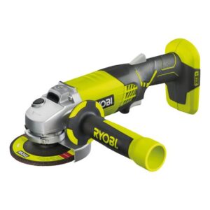 RYOBI Akku-Winkelschleifer, Trennschleifer, Schleifgerät für Schleif- und Schneidanwendungen, R18AG-0 ONE+ 18V, 115mm