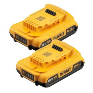 DeWALT Akku-Set DCB183P2-XJ Original Ersatz Akku, Wechselakku mit wirkungsvollen Überlastungsschutz, Kompakt, 18V 2 Ah
