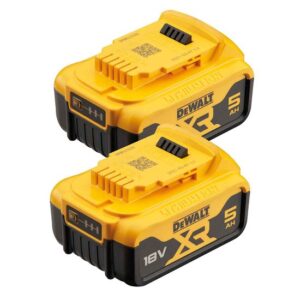 DeWALT Akku-Set DCB184P2-XJ - 2x 18V 5Ah Ersatz Akku, Li-Ion Wechselakku 18 Volt