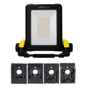 SHADA Akku-Baustrahler für Bosch, Dewalt, Metabo, Makita, Milwaukee Akkus, 18V, 2.900 Lumen, Schutzklasse 3