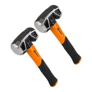 FRONTTOOL Fäustel 2in1 - Doppelkopf Hammer mit 2 Schlagköpfen 25cm / 1350g - Karbonstahl Werkzeug 2 Stück