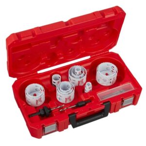 Milwaukee HOLE DOZER Bi-Metall-Lochsägen-Set für Stahl, Gusseisen, Aluminium, Holz, Kunststoff, MDF-Platten uvm.17-tlg.