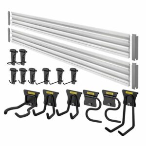 Stanley Trackwalls-Set STST22000-1 Wandsystem inkl. Schienen und Haken für eine Vielzahl von Anwendungen, 20-teilig