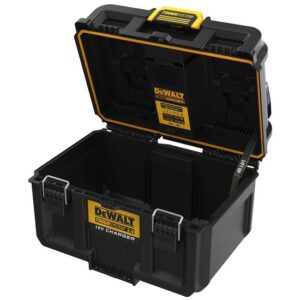 DeWALT Akku-Ladegerät Tough-System 2.0 DWST83471-QW 18V, Ladebox, Charger Box, zusätzlich 2 USB Ports für Mobil-Geräte