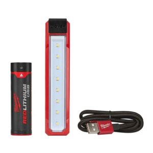 Milwaukee USB-Akku-Kompaktstrahler L4FL-201, Handstrahler, Werkstattleuchte mit bis zu 445 Lumen - 4V