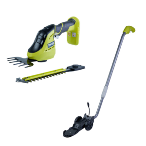 RYOBI Akku-Gras- Strauchschere OGS1822 inkl. Fahrstock, Gartenschere RPA1822, Kompakt und leicht, 18V