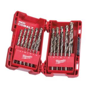 Milwaukee Metallbohrer HSS-G Red Cobalt Hochlegiert Stahlbohrer Eisenbohrer 1-13mm 25-teilig