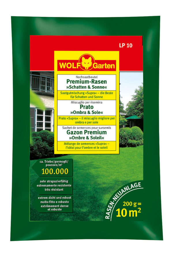 Premium-Rasen Schatten und Sonne