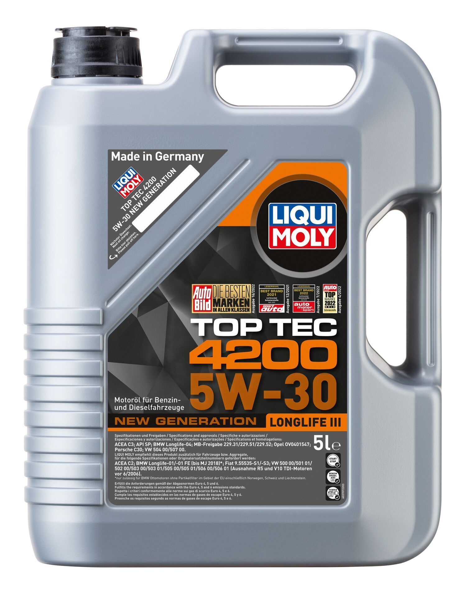 1364231 longlife motorenoel top tec 4200 5w 30 new generation 5l
