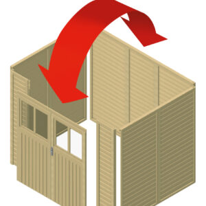 Geräteraum für Einzelcarport 2,50m