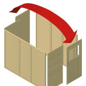 Geräteraum für Einzelcarport 2,50m