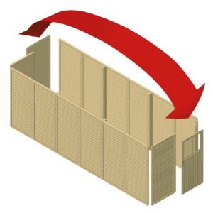 Geräteraum für Doppelcarport 5,40m