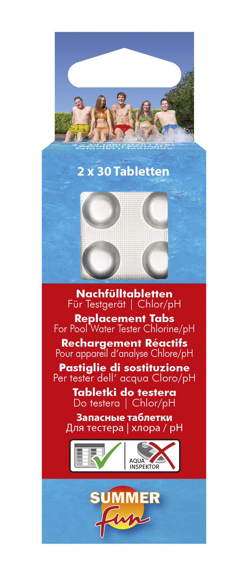 1723467 nachfuelltabl f wassertestgeraet chlormethod geblistert