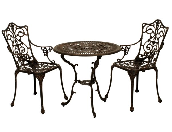 Gartenset 3-teilig Jugendstil bronze-antik