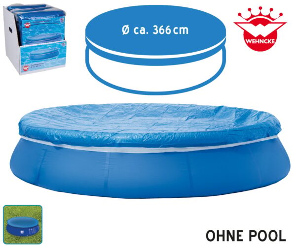 Poolabdeckung mit Gummizug, blau