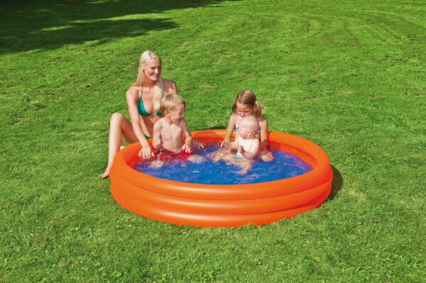 3-Ring-Pool Planschbecken Uni, orange