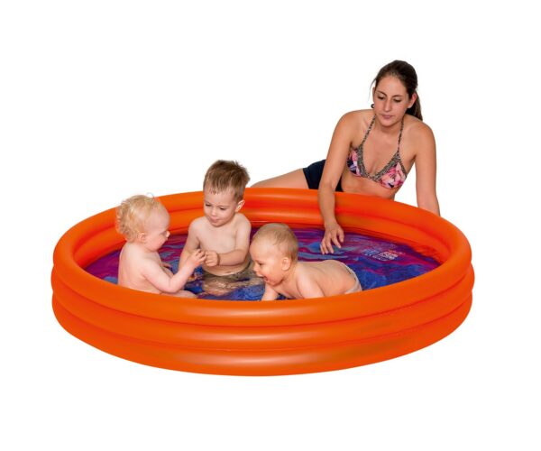 3-Ring-Pool Planschbecken Uni, orange