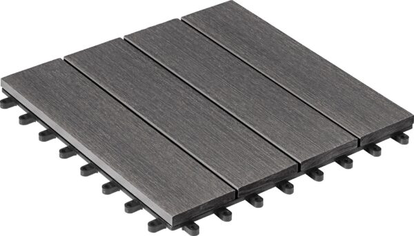 WPC-Fliese gebürstet 30x30cm, 6er-Pack