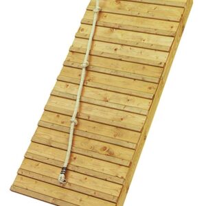 Holzrampe mit Klettertau Podesthöhe 1,50m naturbelassen