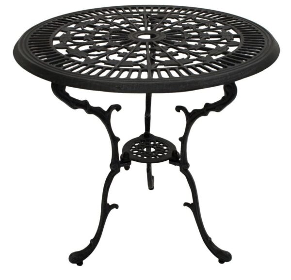 Tisch 70cm rund Aluguss grau-antik