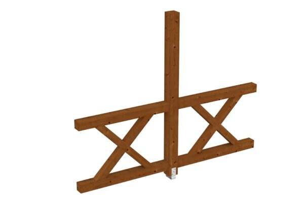 Seitenwand Andreaskreuz, freistehehend Fichte