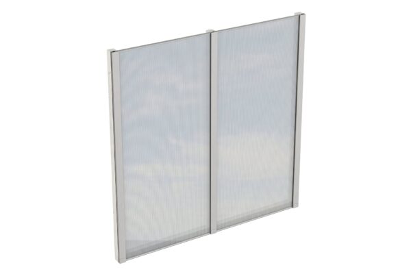 Seitenwand m. Polycarbonat, freistehend Fichte