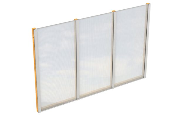 Seitenwand m. Polycarbonat, freistehend Fichte