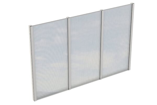 Seitenwand m. Polycarbonat, freistehend Fichte