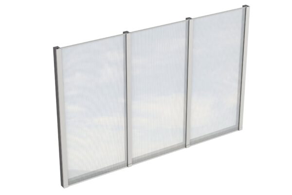 Seitenwand m. Polycarbonat, freistehend Fichte