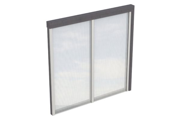 Seitenwand m. Polycarbonat, Wandanbau Fichte