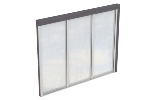 Seitenwand m. Polycarbonat, Wandanbau Fichte