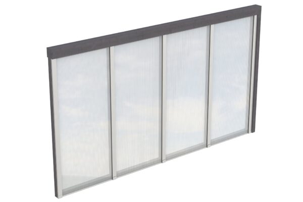 Seitenwand m. Polycarbonat, Wandanbau Fichte