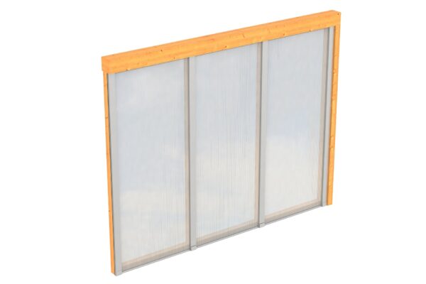 Seitenwand m. Polycarbonatplatten Douglasie