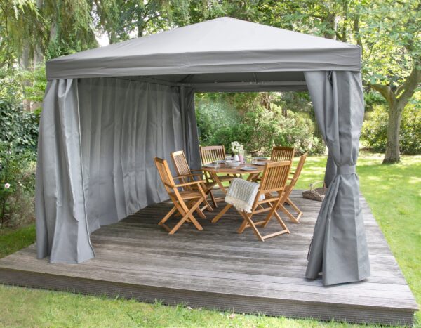 Alu/Stahl Pavillon 3x4m inkl. Seitenteilen