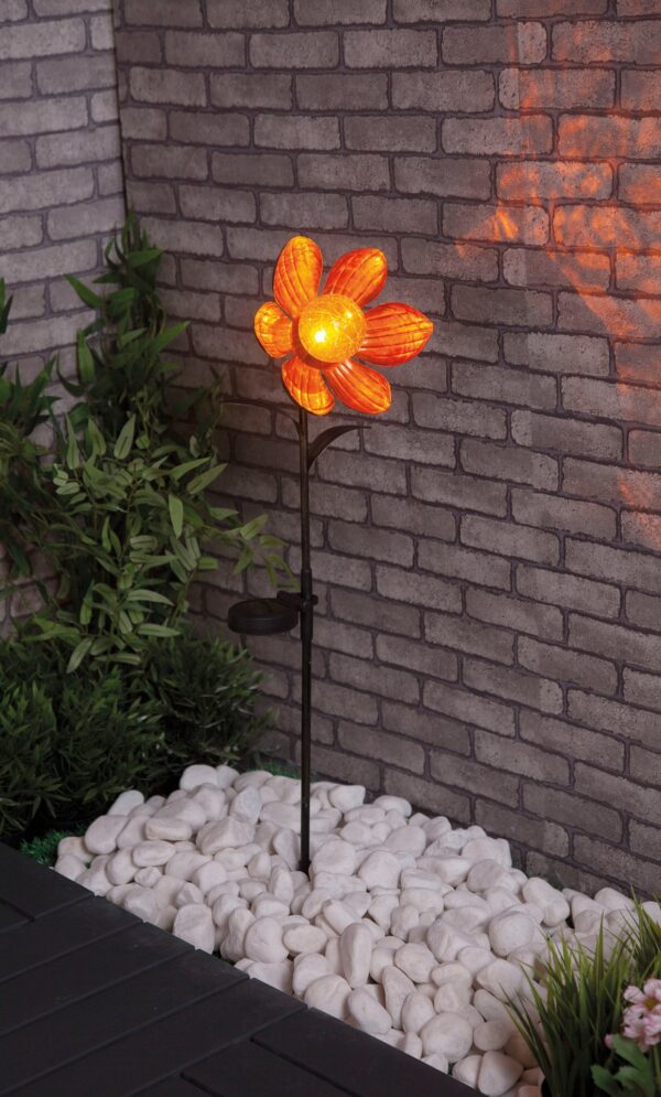 Solarleuchte Flower orange