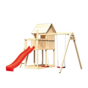 Stelzenspielhaus Frieda mit 2,5m Rutsche