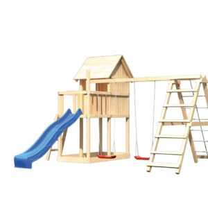 Stelzenspielhaus Frieda mit 2,5m Rutsche